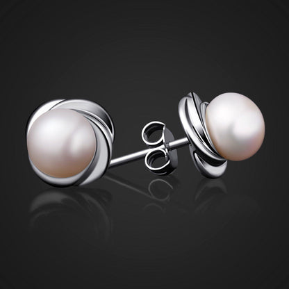 Perlen Ohrringe 925 Sterling Silber Damen Ohrstecker Zuchtperle