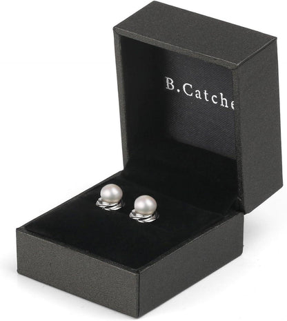 Perlen Ohrstecker Damen 925 Sterling Silber Süßwasser Zuchtperle