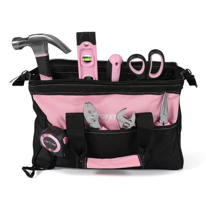 WORKPRO 106-teiliges Pink Werkzeug Set in Rosa Nylontasche