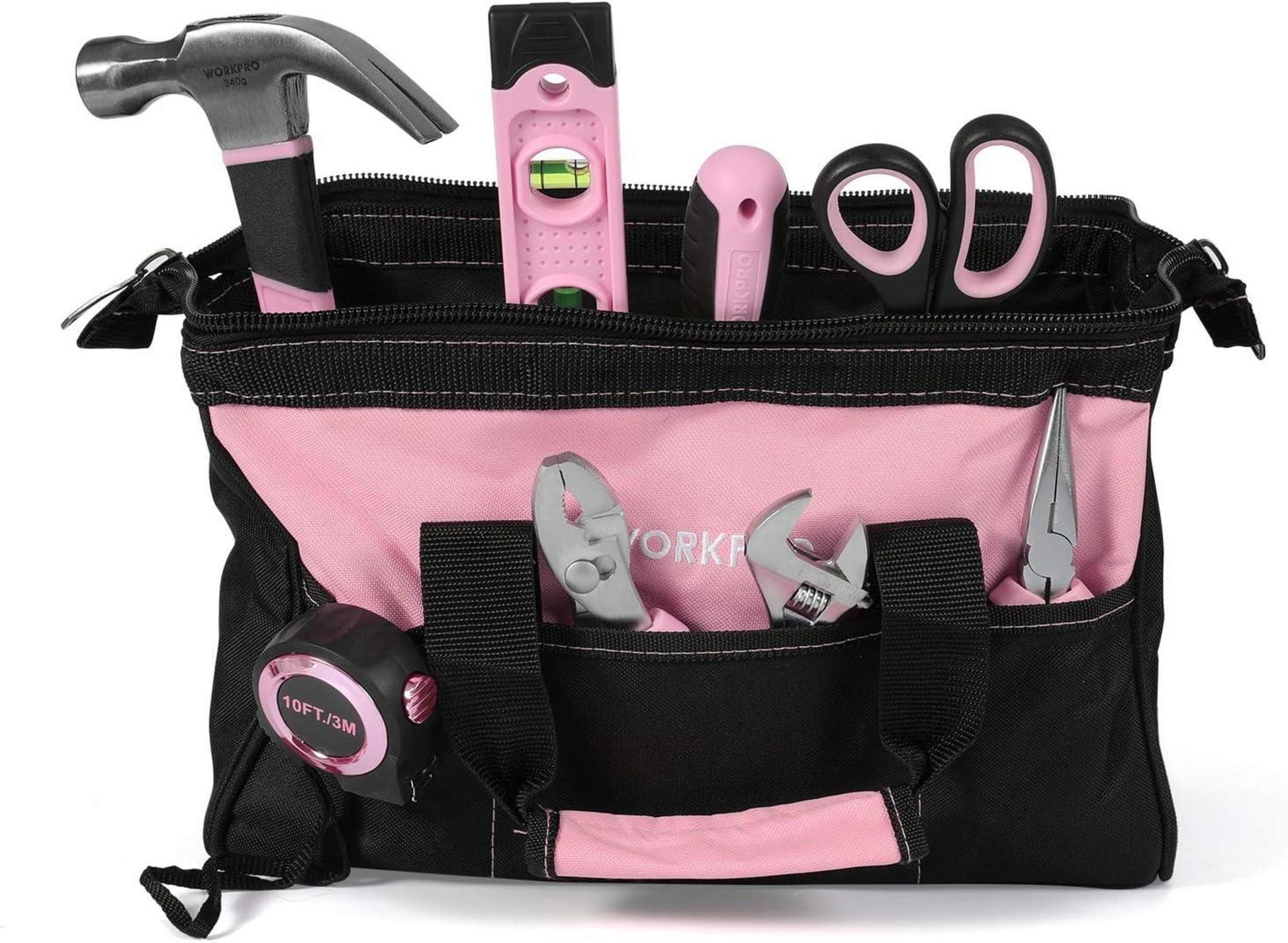 106-teiliges Rosa Werkzeugset mit Tasche - Hochwertiger