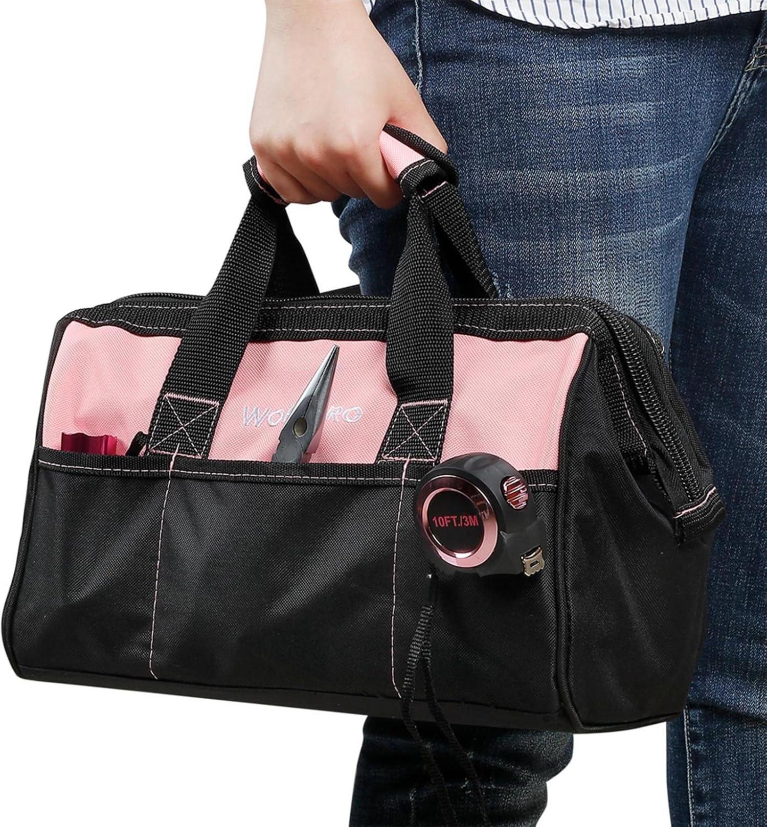 WORKPRO 106-teiliges Pink Werkzeug Set in Rosa Nylontasche