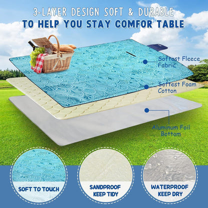 Picknickdecke 200x200 Wasserdicht