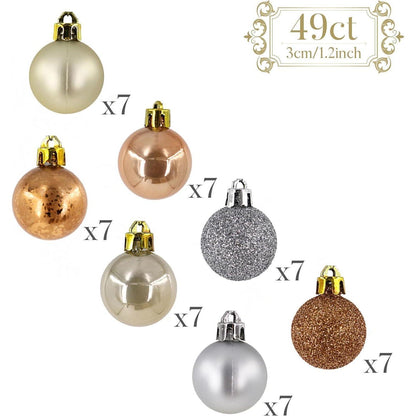 Valery Madelyn Weihnachtskugeln Set 49 Stück Thema Bronze