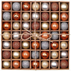 Weihnachtskugeln 49er Set Christbaumschmuck Bronze