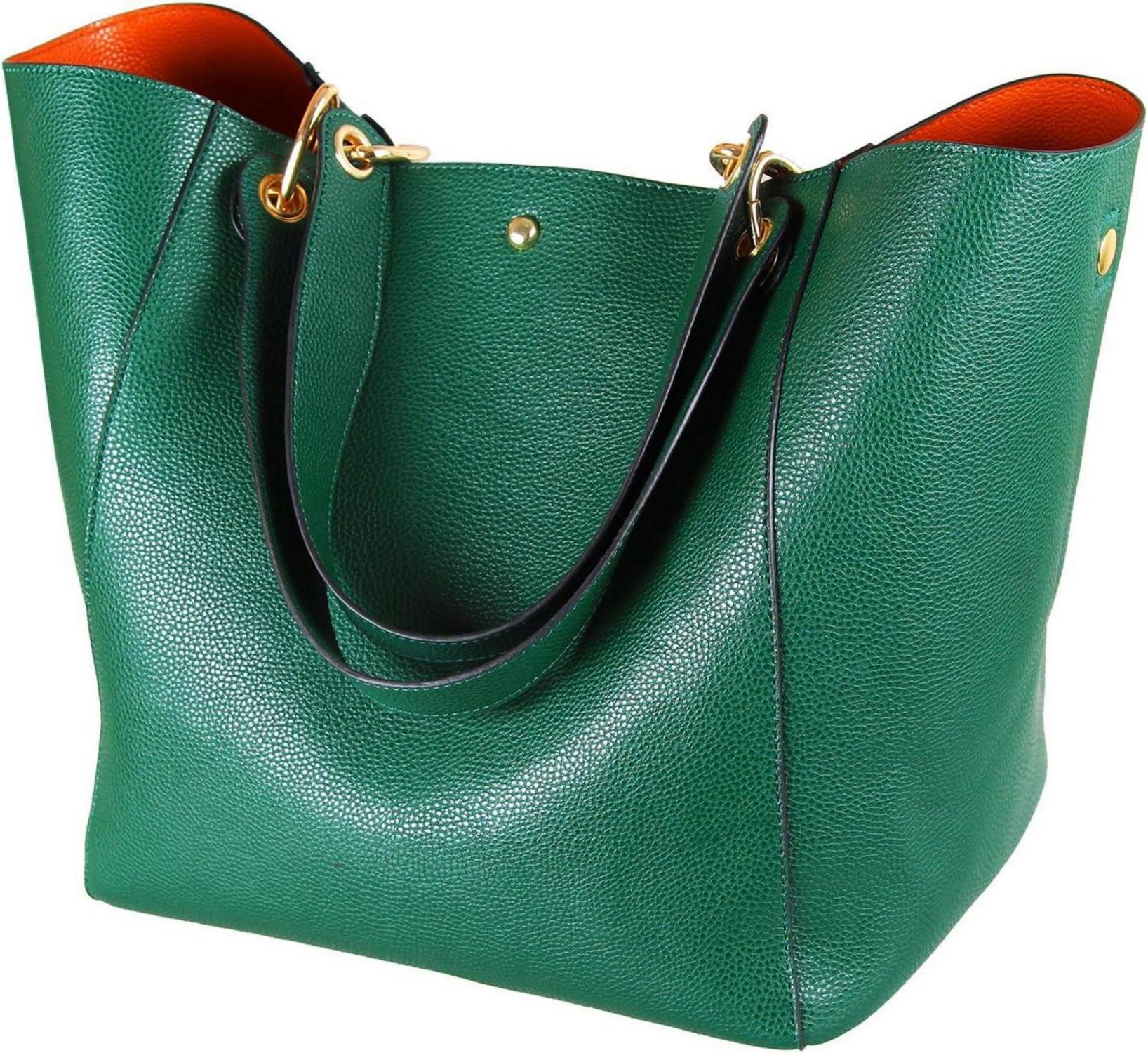 Groß Leder Henkeltasche Damen Shopper Schultertasche Umhängetasche