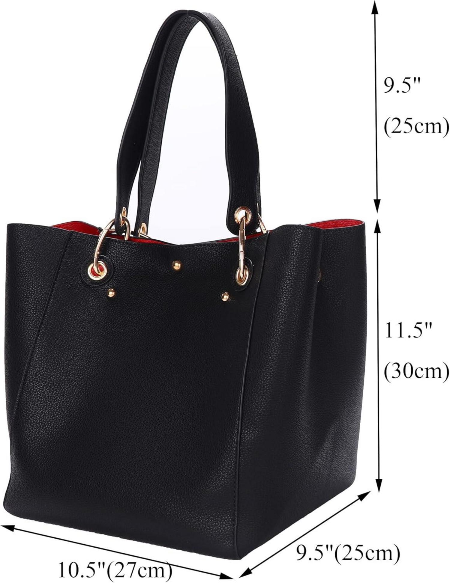 Groß Leder Henkeltasche Damen Shopper Schultertasche Umhängetasche