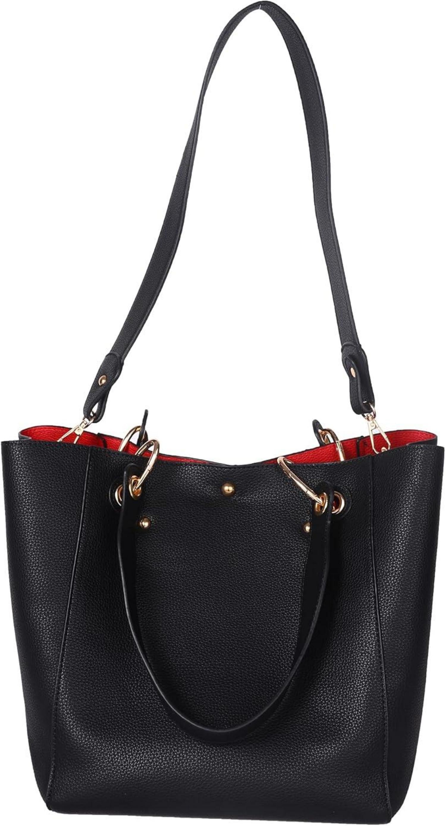 Damen Henkeltasche aus Leder Groß Kapazität Shopper Tasche Umhängetasche