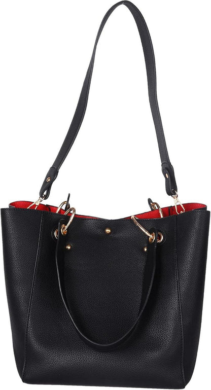 Damen Henkeltasche aus Leder Groß Kapazität Shopper Tasche Umhängetasche