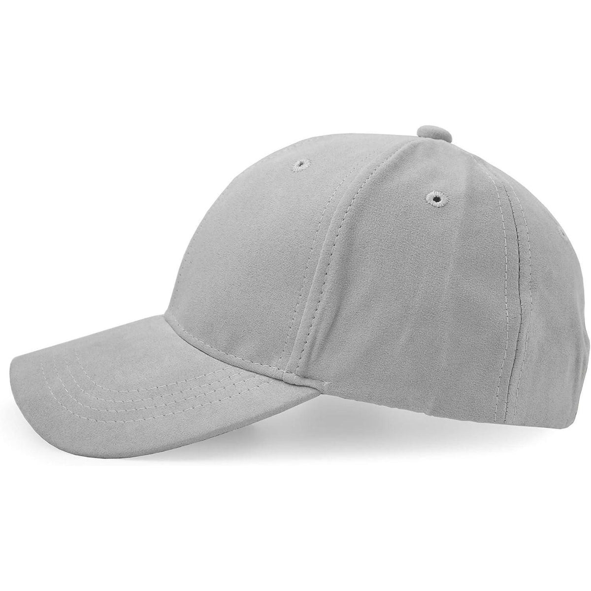 Wildlederimitat Baseball Cap Grau – Unisex, Einstellbar