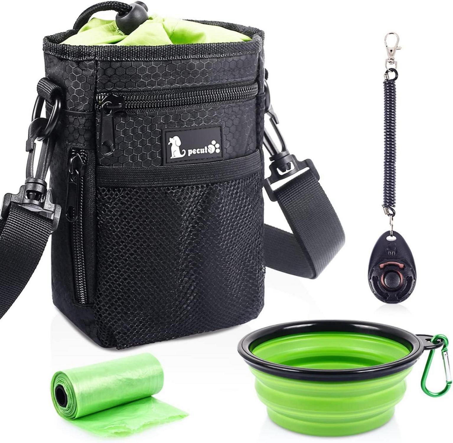 Futterbeutel Hund 4 in 1 Wasserdicht mit Poop Tasche und Clicker