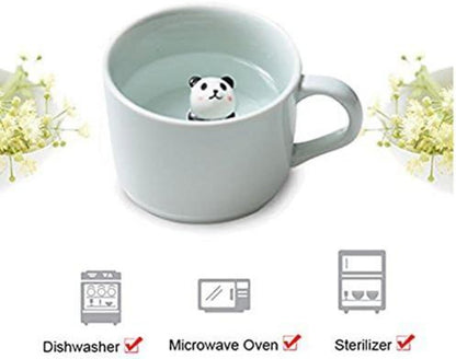 3D Tier-Morgen-Schale Keramik-Becher Panda 230ml Geschenk.IsTrue4055