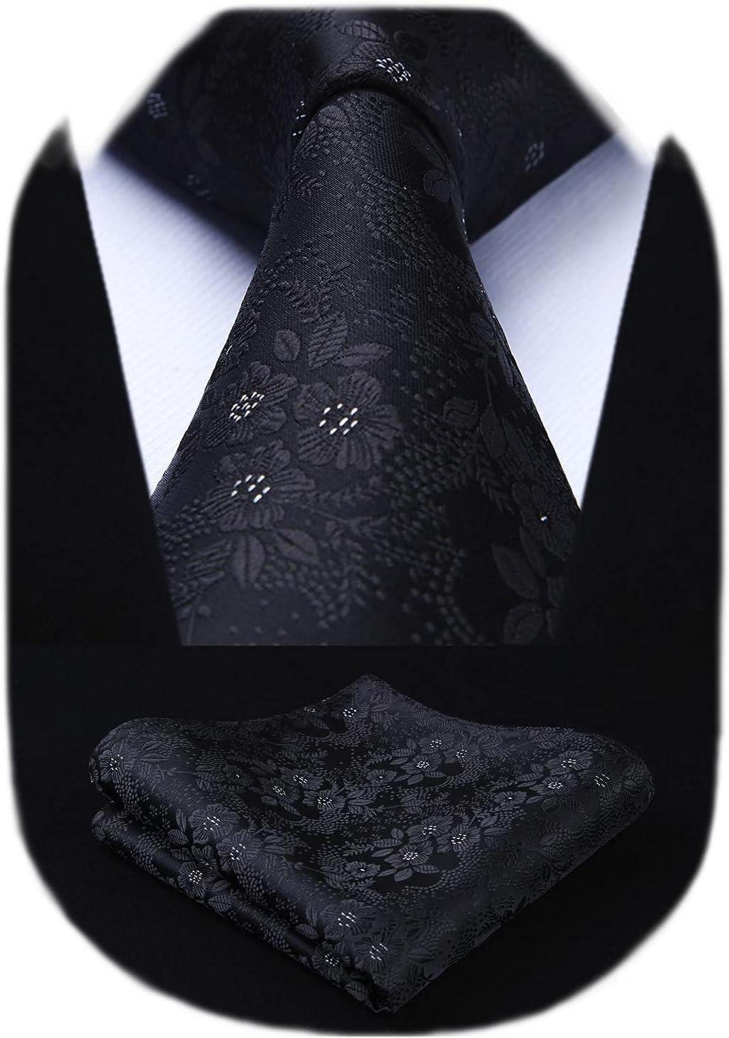 Herren Krawatten Set Paisley Florale Seide Einstecktuch Hochzeit