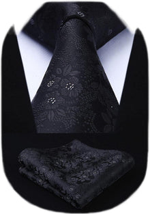 Herren Krawatten Set Paisley Florale Seide Einstecktuch Hochzeit