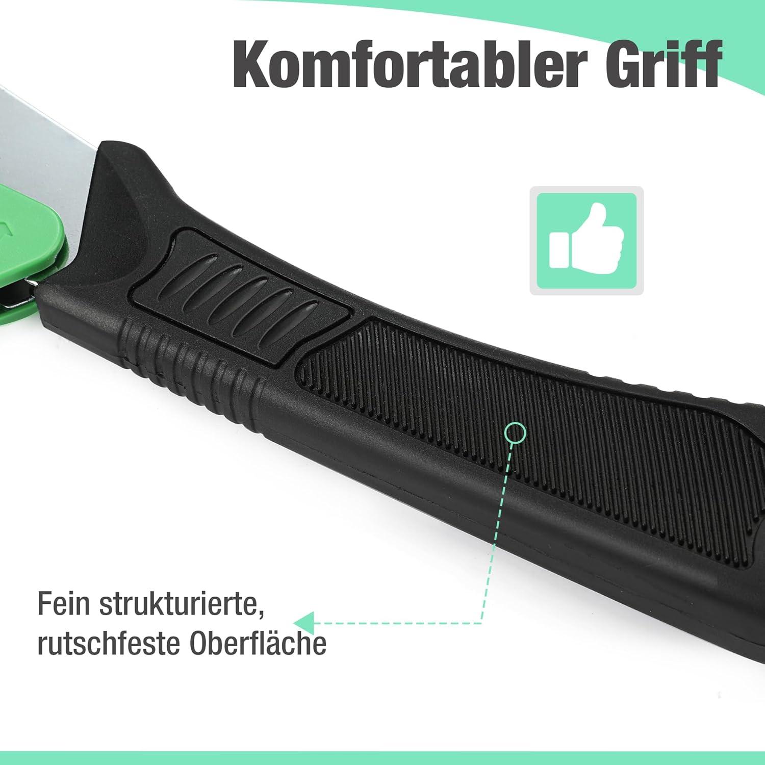 Klappbare Astsäge 3-in-1 mit scharfen Klingen aus Cr-V, 19 cm Sägeblattlänge