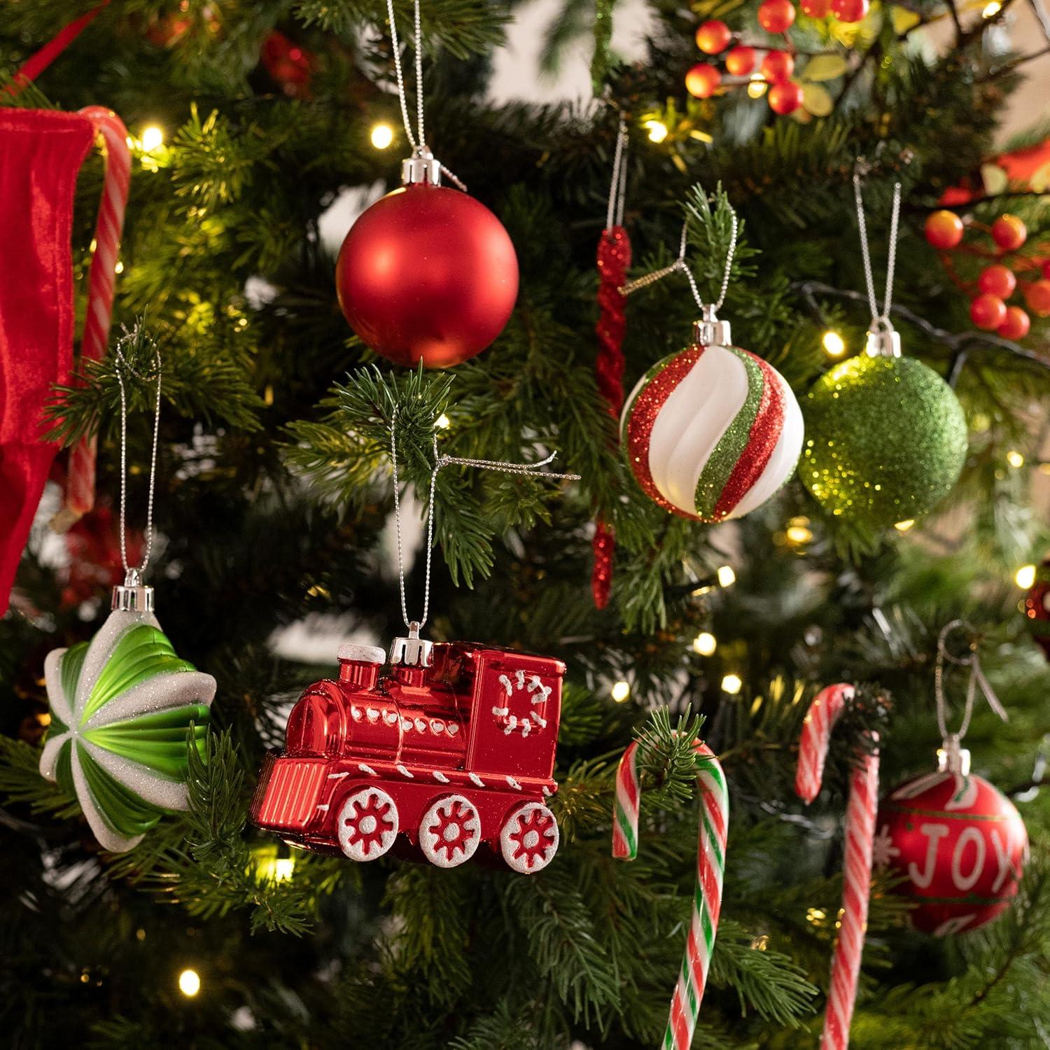 Weihnachtskugeln 100tlg Kunststoff Christbaumkugeln klassische Serie