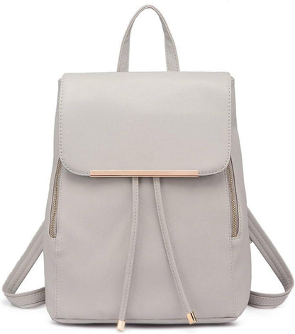 Eleganter Rolltop Cityrucksack aus Kunstleder für Damen