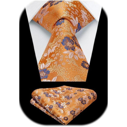 Karierte Krawatte und Einstecktuch Set für Herren - Hochzeit