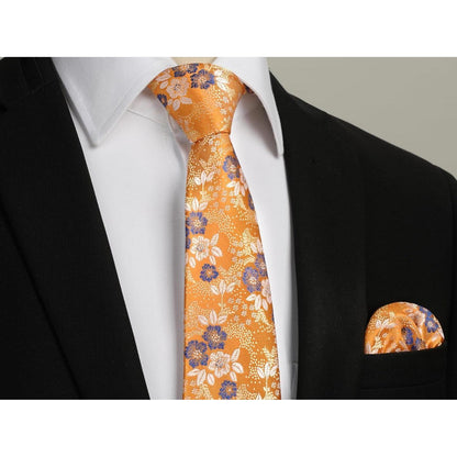 Karierte Krawatte und Einstecktuch Set für Herren - Hochzeit