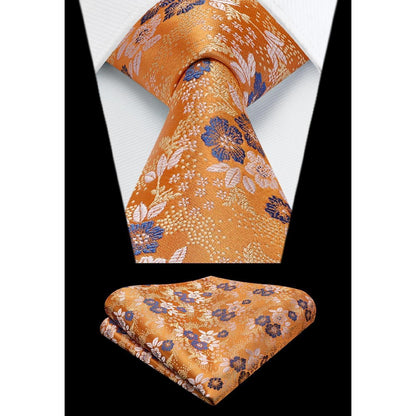 Karierte Krawatte und Einstecktuch Set für Herren - Hochzeit