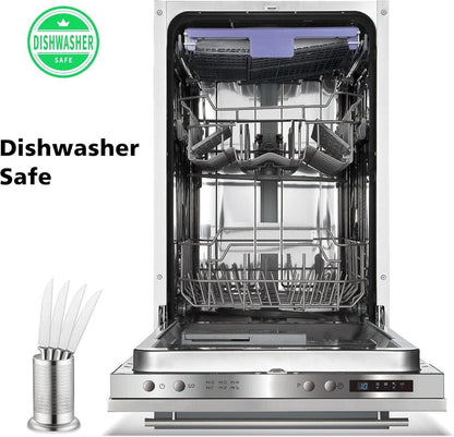 Steakmesser Set 6-teilig Edelstahl Wellenschliff spülmaschinengeeignet