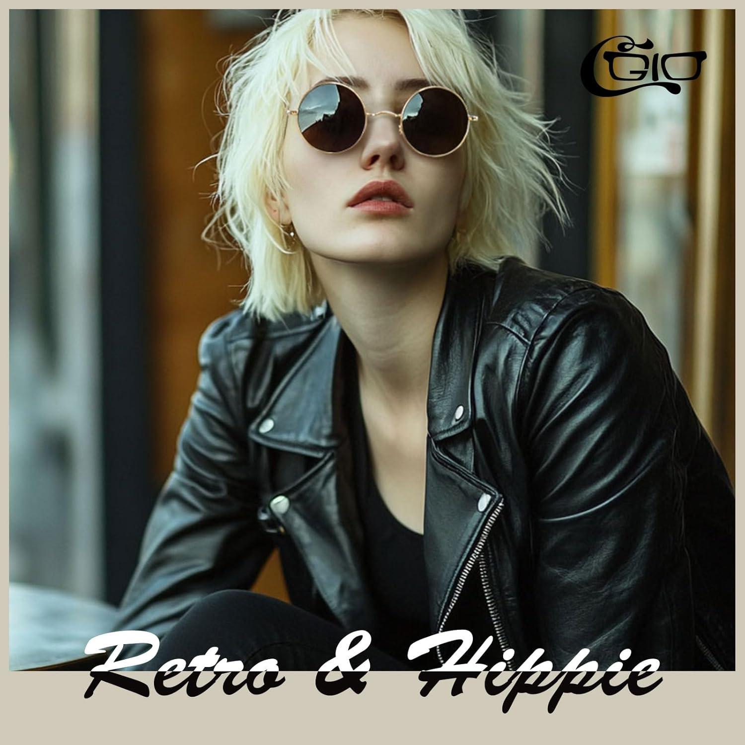 CGID Retro Sonnenbrille Herren Damen Rund Polarisiert UV400