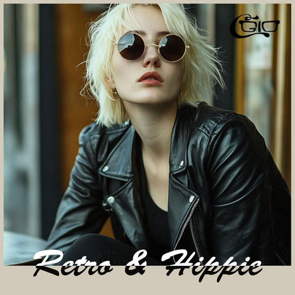 CGID Retro Sonnenbrille Herren Damen Rund Polarisiert UV400