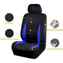 Sitzbezüge Auto Universal Set Blau Schwarz 5-teilig