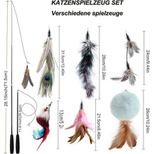 MAIYADUO Katzenspielzeug Feder Natur Glocke 5 Feder