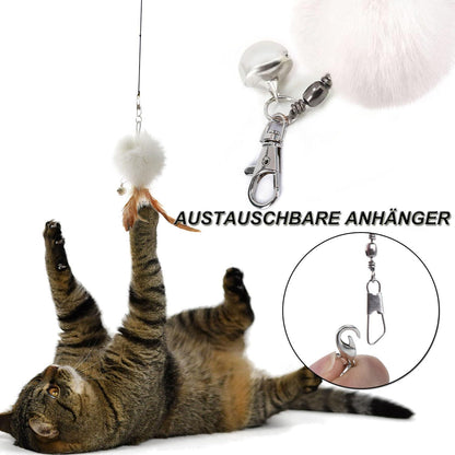 MAIYADUO Katzenspielzeug Feder Natur Glocke 5 Feder