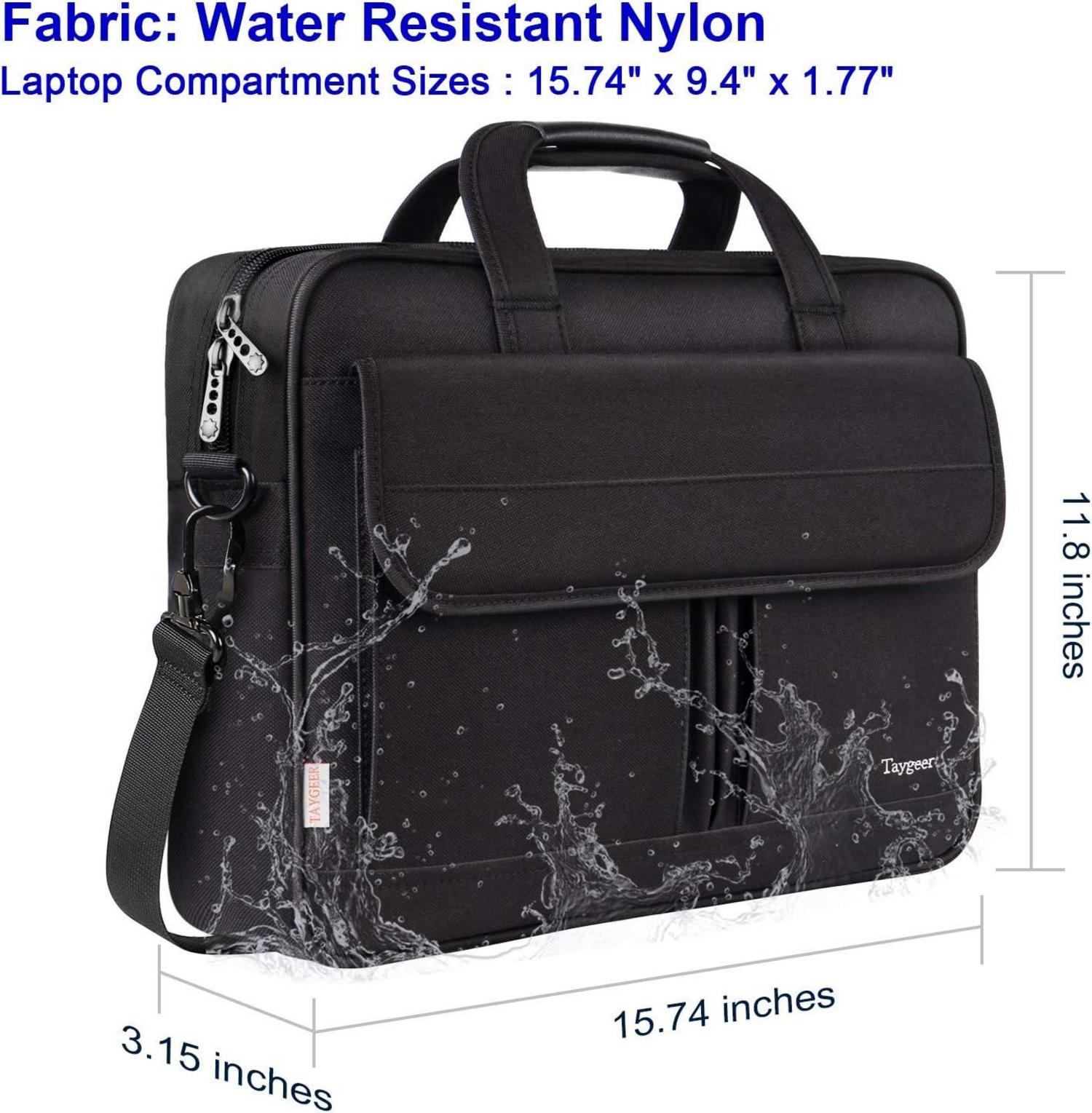 Laptoptasche 15.6 Zoll Premium Wasserdicht Schwarz Umhängetasche