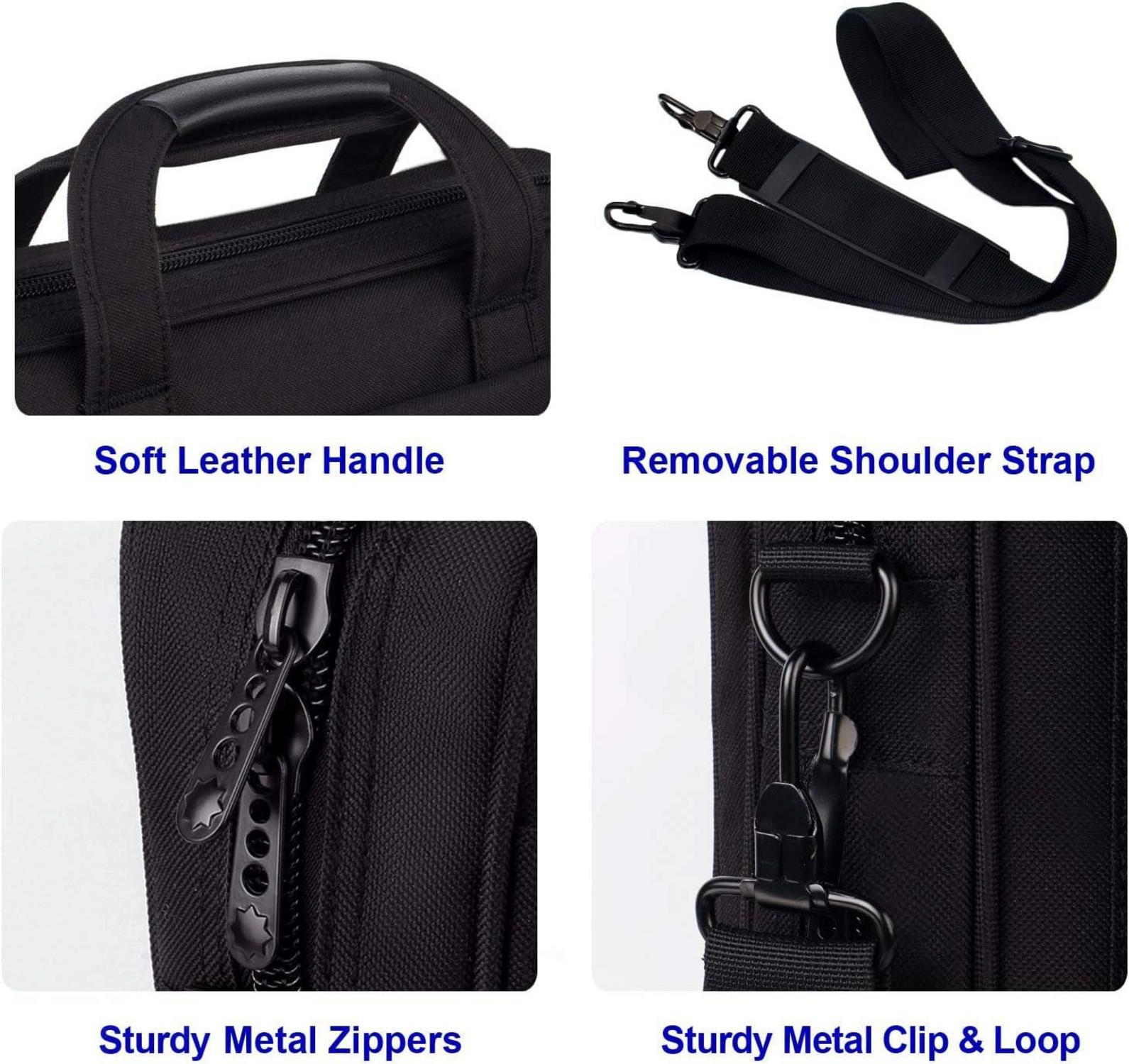 Taygeer Laptoptasche 15.6 Zoll Schwarz Herren Umhängetasche