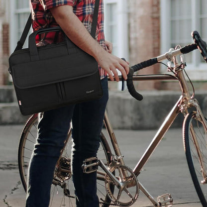 Taygeer Laptoptasche 15.6 Zoll Schwarz Herren Umhängetasche