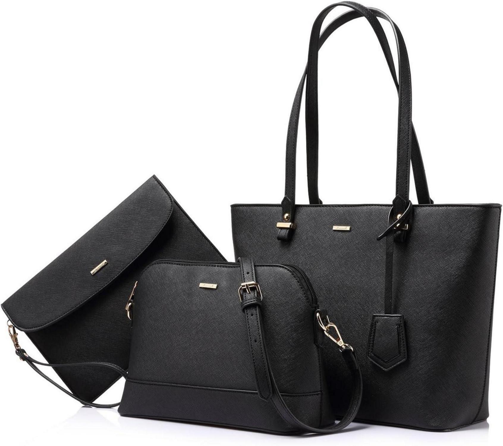 Handtasche Damen Blau Schultertasche Umhängetasche Geldbörse Set