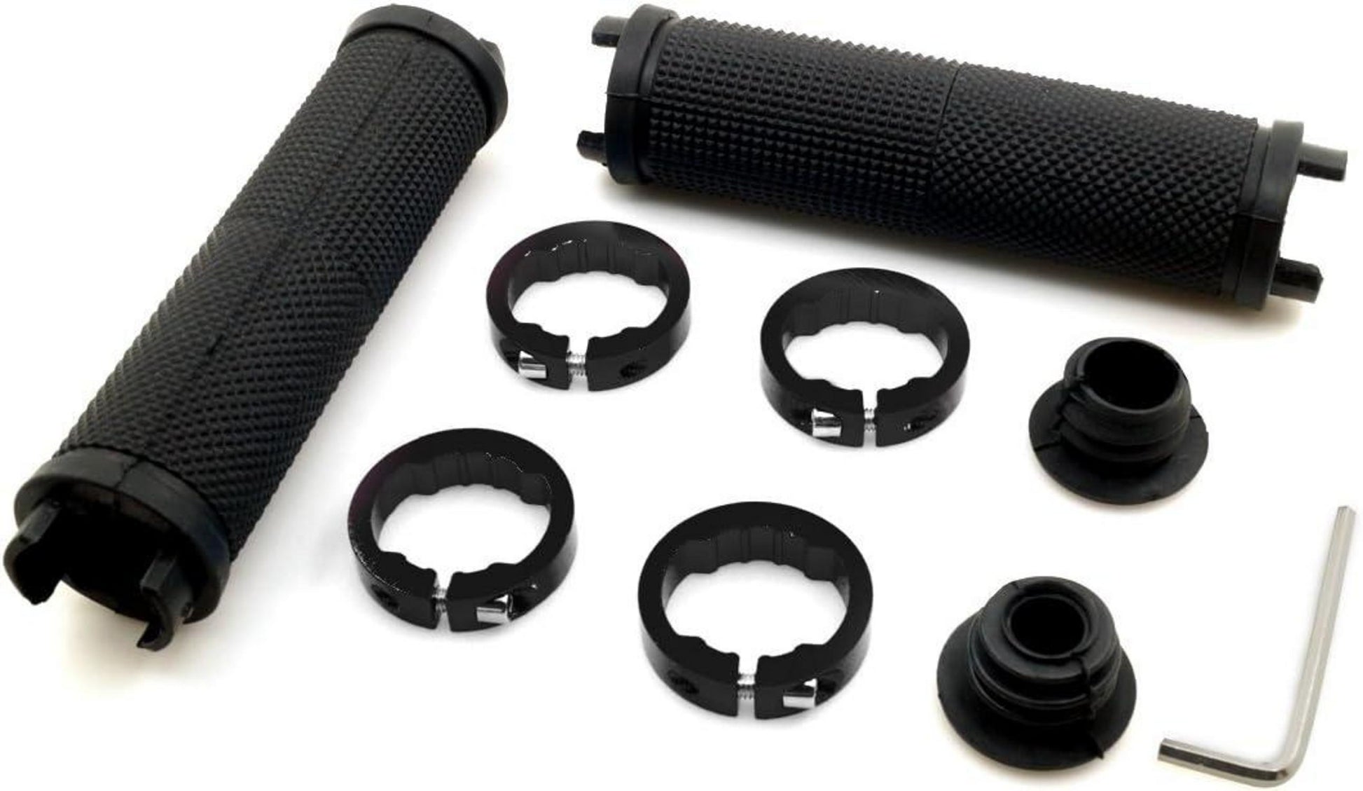 LYCAON Bike Lenker Griffe Gummi rutschfest Aluminium Lock Fahrrad Griff