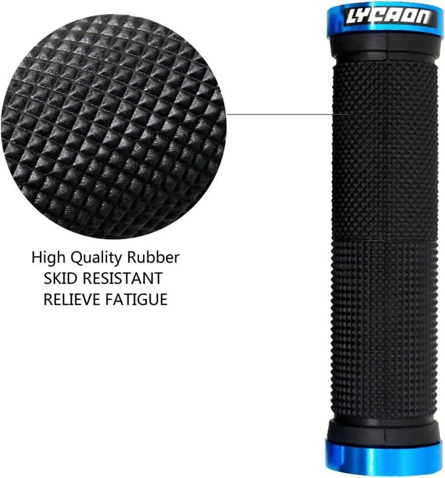 LYCAON Bike Lenker Griffe rutschfeste Gummi Blau 132mmätzlich Stuhl Sc