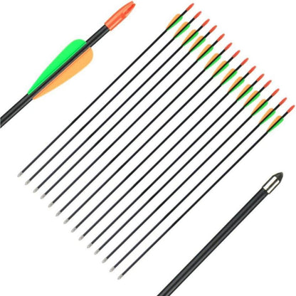 12x Fiberglaspfeile 28/26 Zoll für Bogenschießen