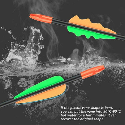 12x Fiberglaspfeile 28/26 Zoll für Bogenschießen