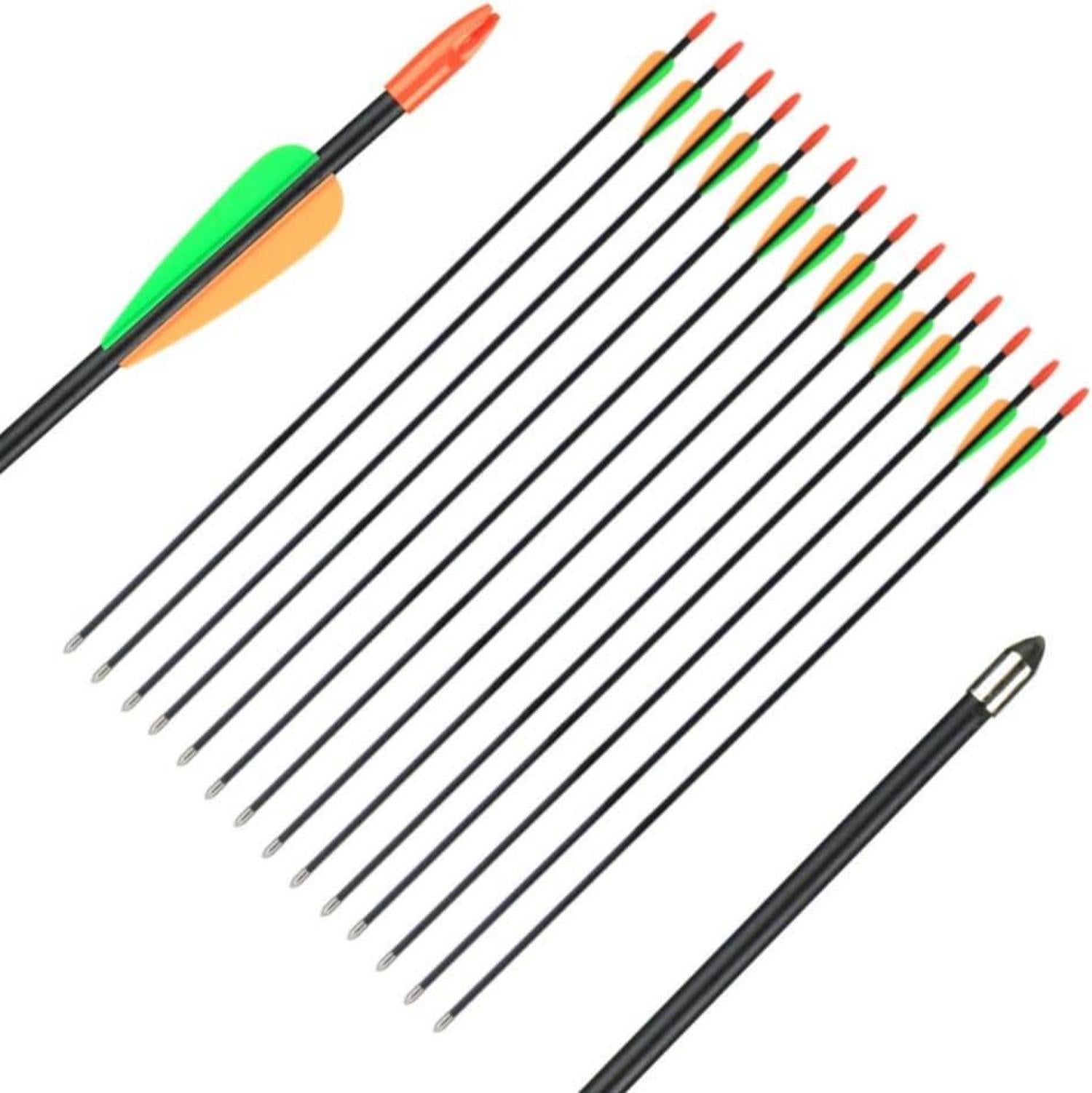 Pfeile Bogenschießen Fiberglaspfeile Anfänger Übungspfeile 28/26 Zoll