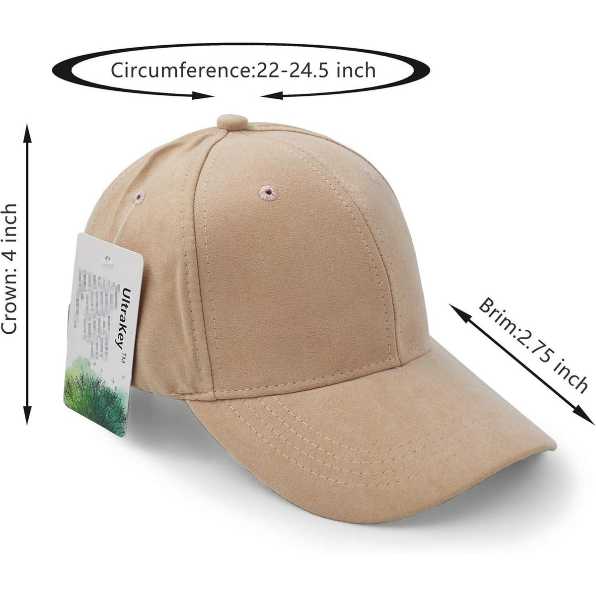 Wildlederimitat Baseball Cap Unisex – Khaki