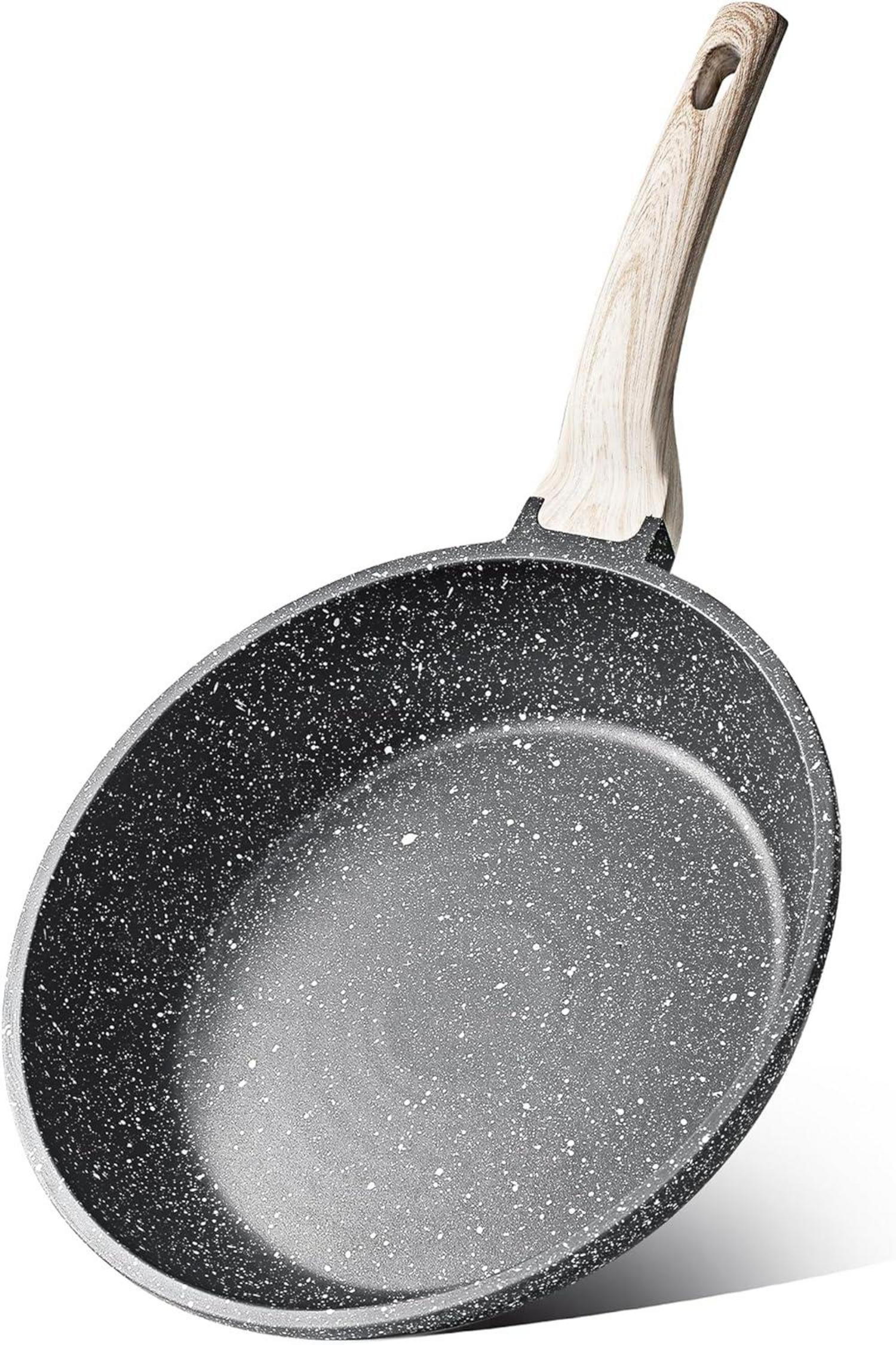 Bratpfanne 20,3cm Antihaft Granitbeschichtung Holzgriff