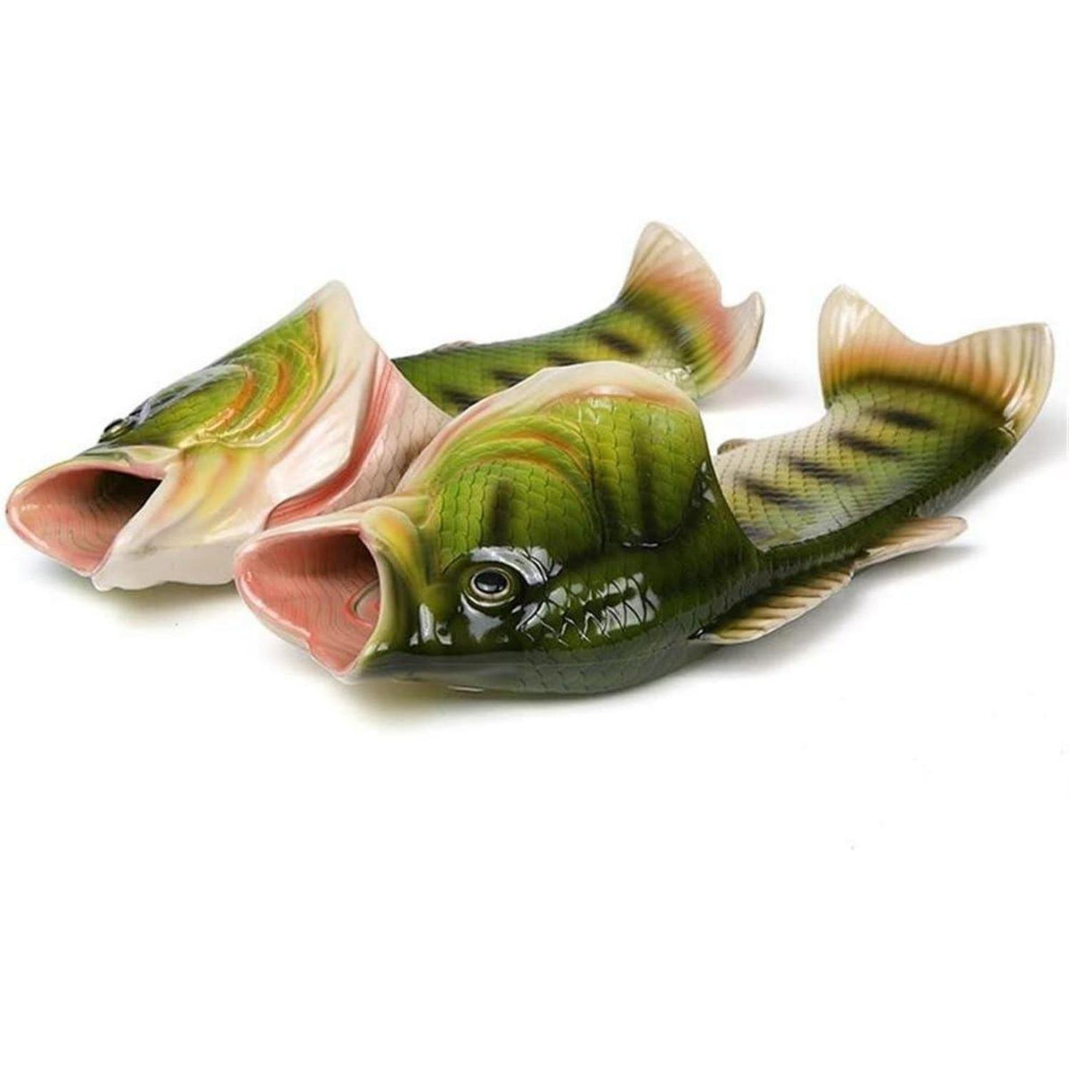Fisch Hausschuhe Herren Grün 44/45 EU – Strand Schuhe