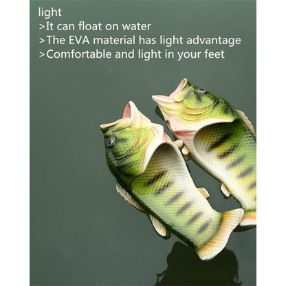 Fisch Hausschuhe Herren Grün 44/45 EU – Strand Schuhe