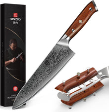 21cm Damaskus Kochmesser 67 Schichten Damaststahl Gyuto Profi
