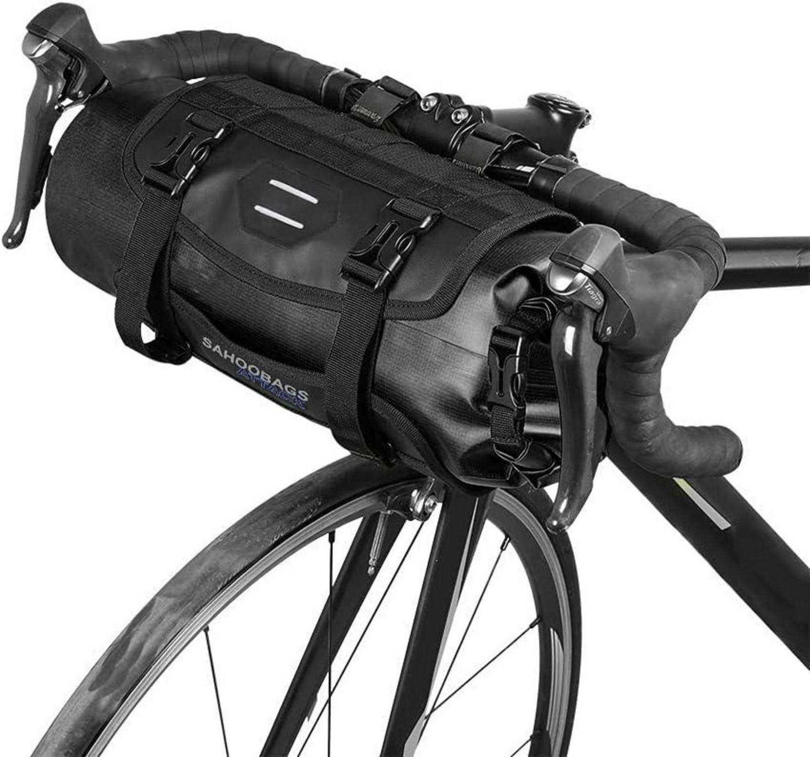 Fahrradtasche wasserdicht für Mountainbike Lenker Korb 3-7 l Schwarz