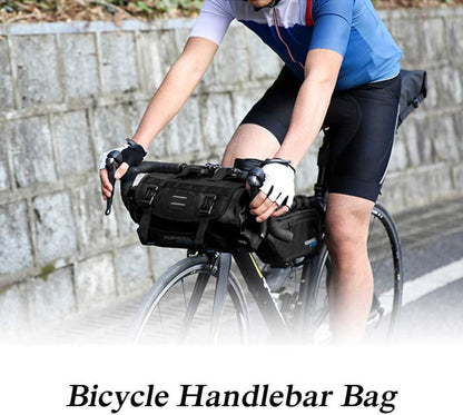 Fahrradtasche wasserdicht für Mountainbike MTB Lenker 7l Schwarz