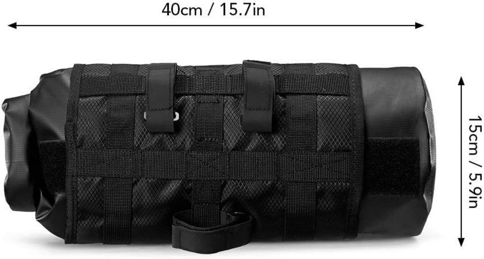 Wasserdichte Fahrradtasche für Mountainbike Lenker 3-7l Schwarz