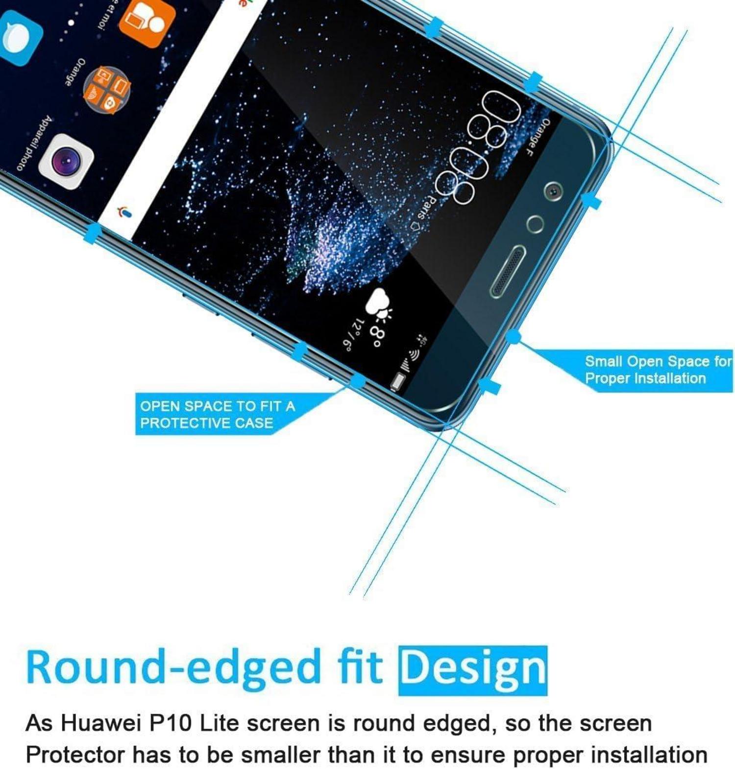 Panzer Schutz Glas Huawei P10 Lite 2er Pack 9H Härte Ultra-klar