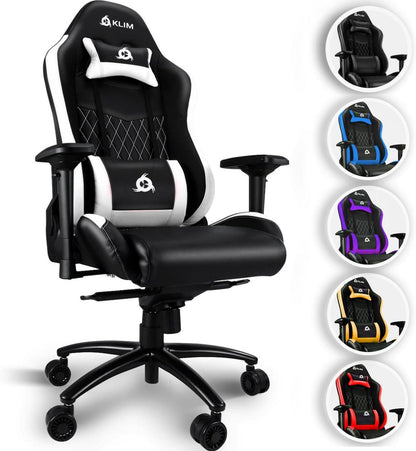 Ergonomischer Gaming Stuhl mit Lenden- und Nackenstütze