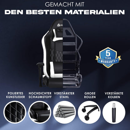 KLIM Esports Gaming Stuhl NEU 2024 Lenden- & Nackenstütze