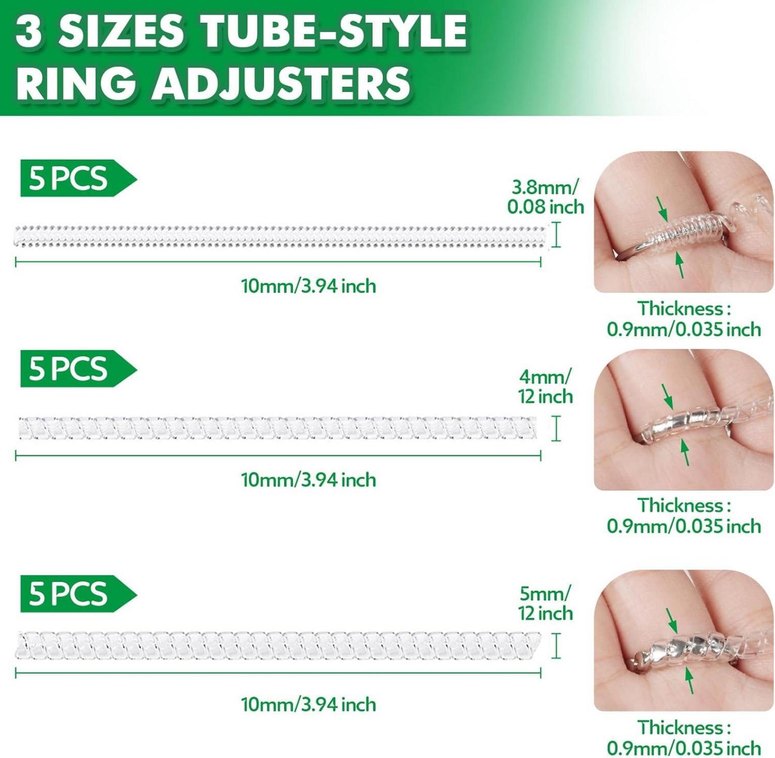 Anpro Ringversteller Set von 15 transparente